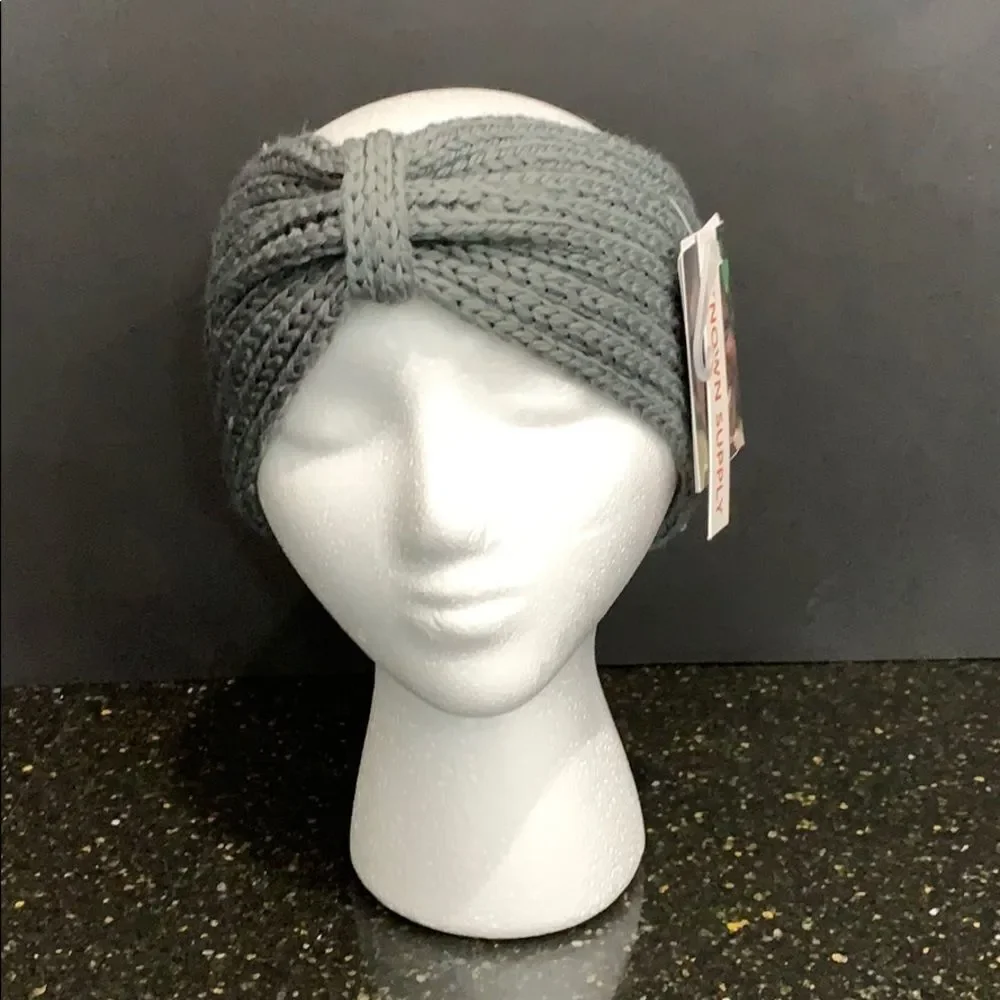 Known Supply Jett Grey Knit Headband. NWT!